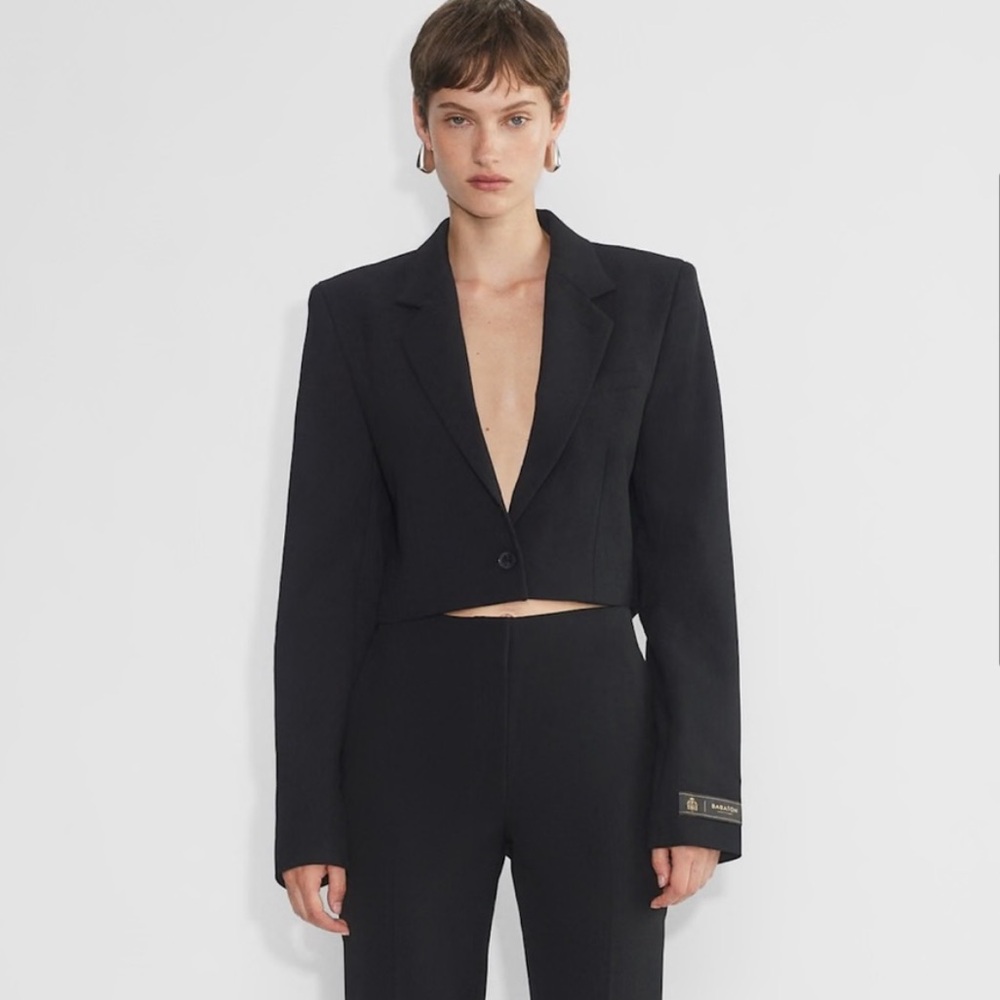 NWT Aritzia Arbus Blazer Black Cropped Blazer